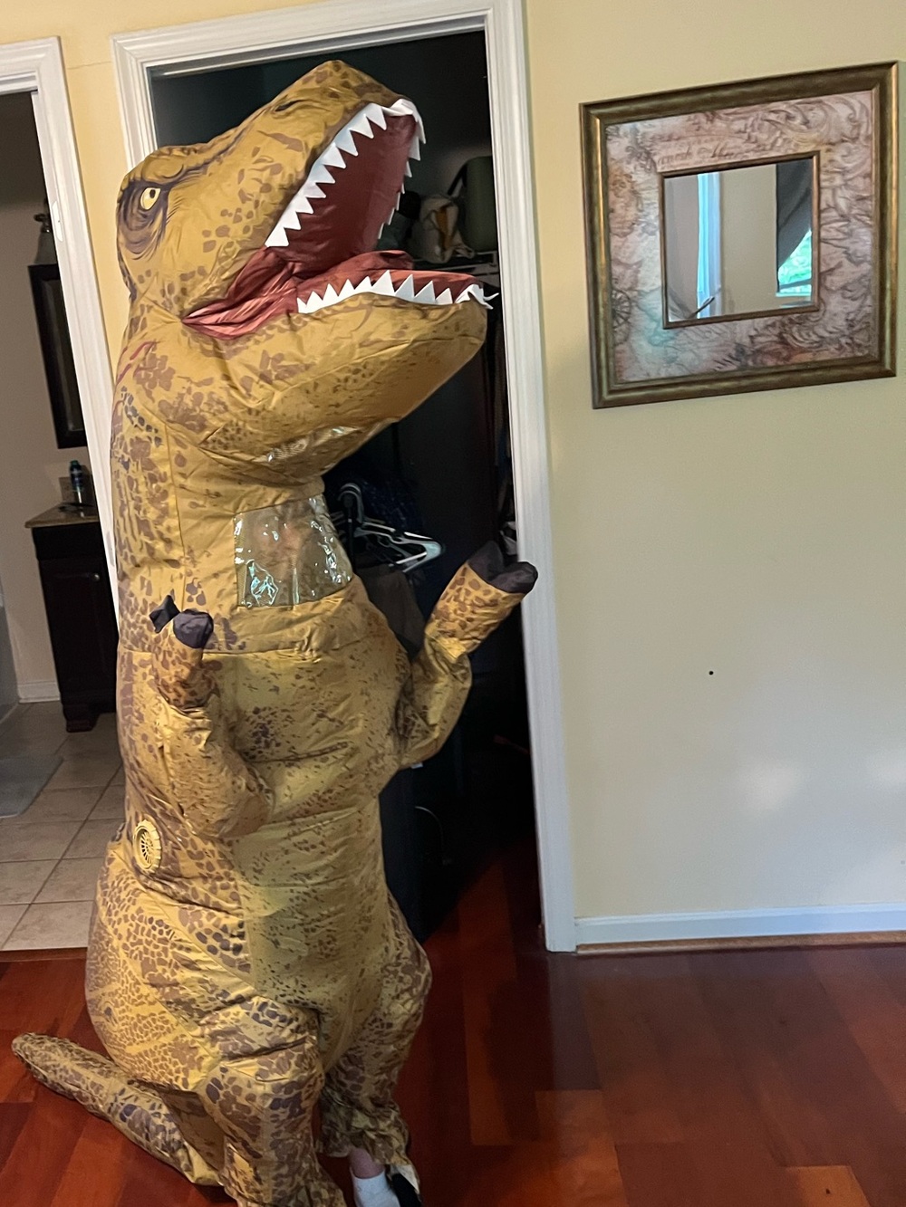 Halloween Jurassic World T-Rex Inflatable Costume - Kids OS